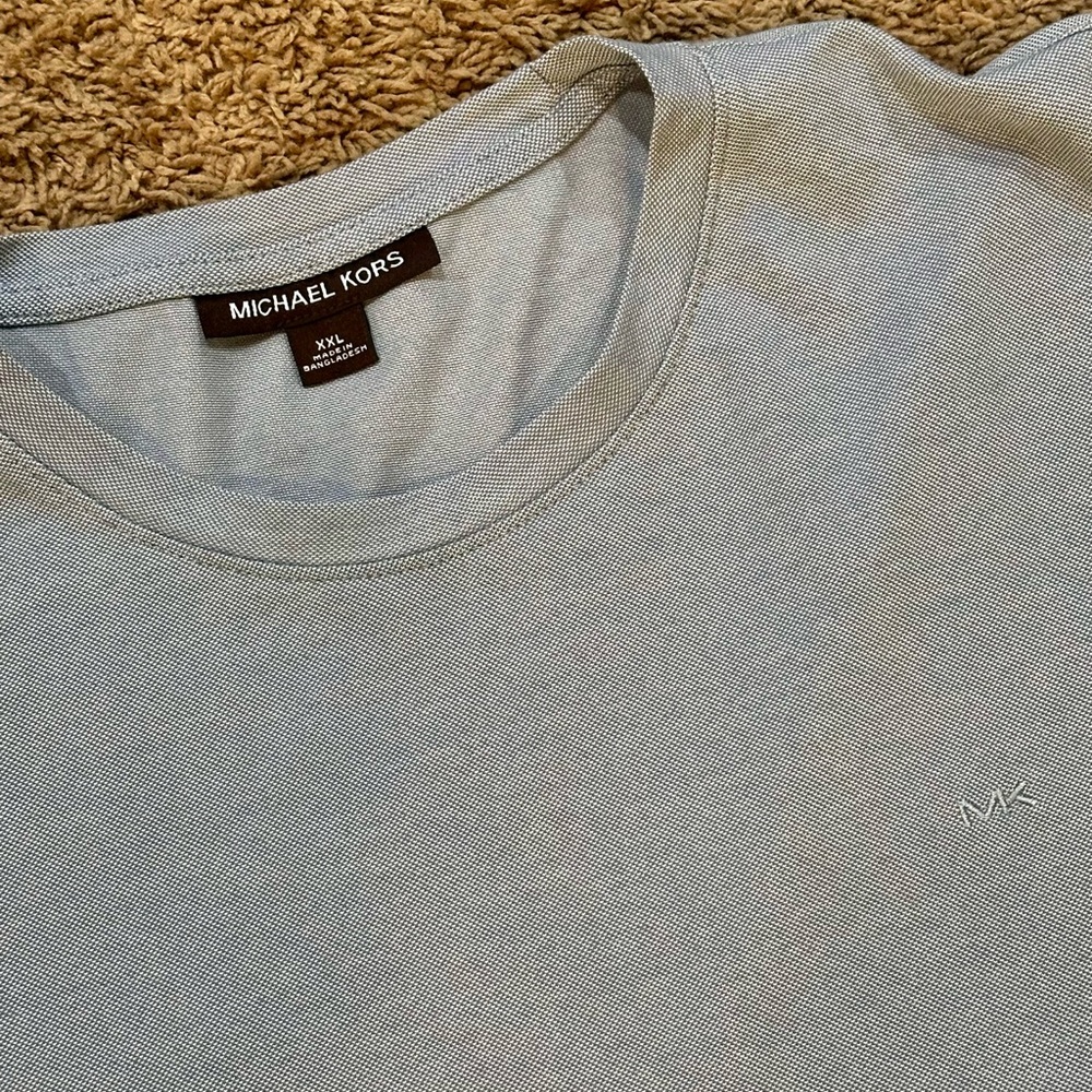 Michael Kors Men’s Blue T-Shirt with Logo Size XXL